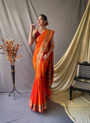 Pure Paithani Silk Blend Saree  4