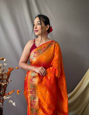 Pure Paithani Silk Blend Saree  5