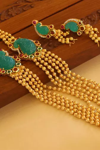 Gold platted multi layer necklace set