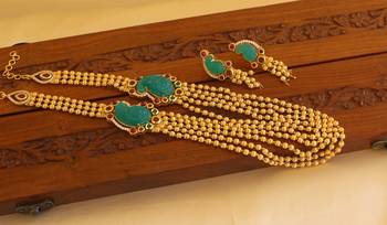 Gold platted multi layer necklace set 3