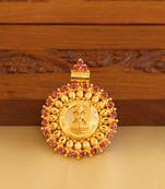 Kerala style gold platted lakshmi palakka pendant