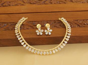 Gold platted cz necklace set 2