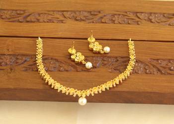 Gold platted cz necklace set 3