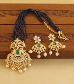 Gold platted beads necklace set