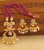 Gold platted peacock beads necklace set