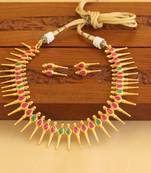 Gold platted ruby necklace set