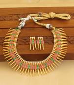 Gold platted cz necklace set