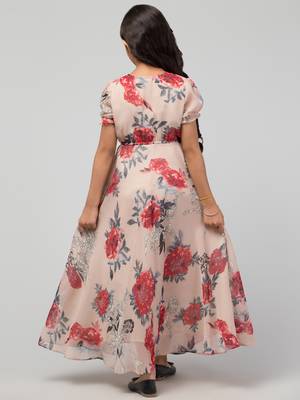 Long Dress For Girls In Printed Georgette Fabric 2