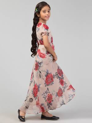 Long Dress For Girls In Printed Georgette Fabric 8