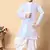 sequins work dupion silk kurta and cotton patiyala set for boys