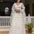 Women's White Beautiful Thred Sequence Work Lehenga Choli for women Designer, NewBridal, Bollywood Free Size