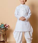 embroidery and sequins work cotton kurta and patiyala set for boys