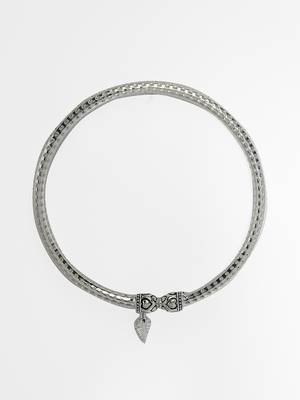 Sasha oxidized silver single anklets with floral & leaf design 3