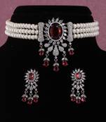 Natural fresh water pearls choker set