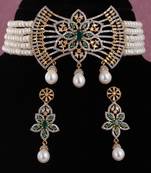 Natural fresh water pearls choker set