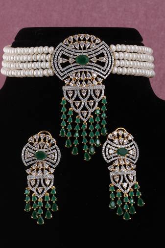 Natural fresh water pearls choker set