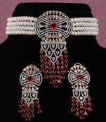 Natural fresh water pearls choker set