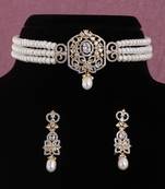 Natural fresh water pearls choker set