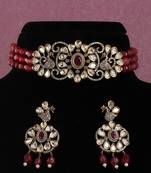 Victorian Pendant With Beeds choker set