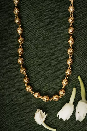 Simple Gold-Plated Festival Necklace
