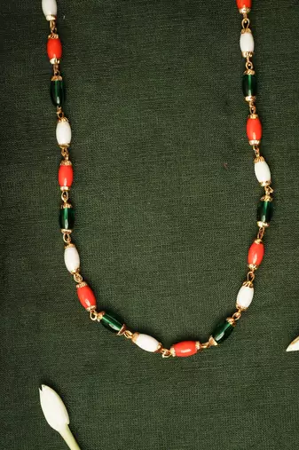 Multicolored Gold-Plated Necklace