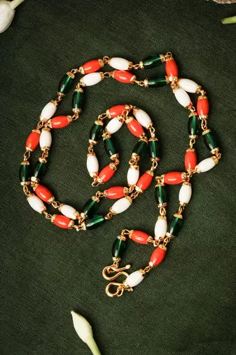 Multicolored Gold-Plated Necklace