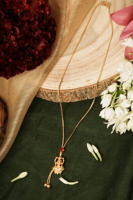 Gold-Plated Necklace with Laxmi Motif 2