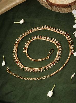 Gold Plated Alloy bridal kamarband 1