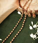Gold-Plated Necklace and Jhumkas Set