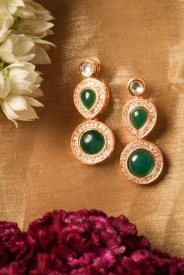 Jewelry Set with Green Emerald Stone Necklace Set 3