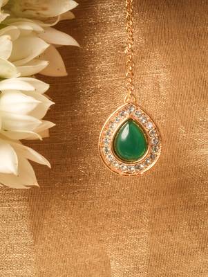 Jewelry Set with Green Emerald Stone Necklace Set 4