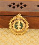 Kerala style gold platted krishna palakka pendant