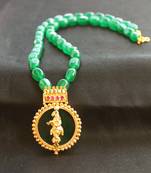 Kerala style gold platted krishna palakka beads necklace