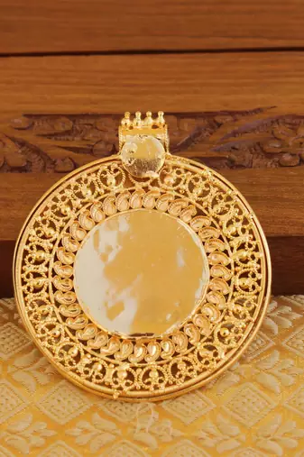 Kerala style gold platted lakshmi palakka pendant