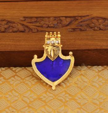 Kerala style gold platted palakka pendant 1