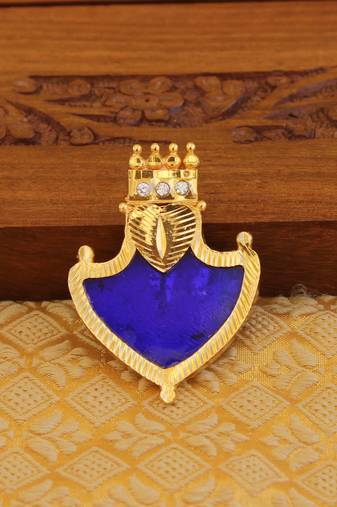 Kerala style gold platted palakka pendant