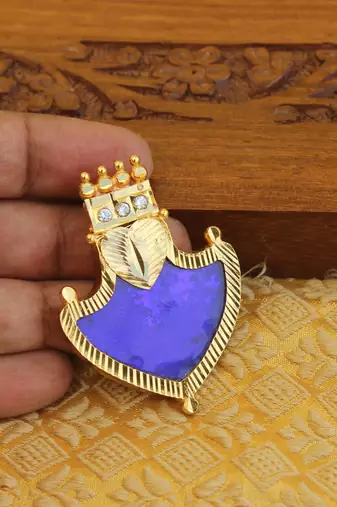Kerala style gold platted palakka pendant