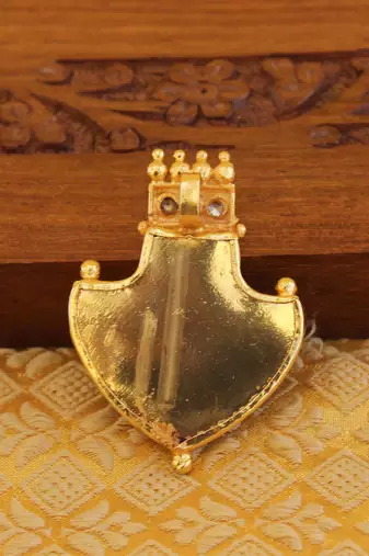 Kerala style gold platted palakka pendant
