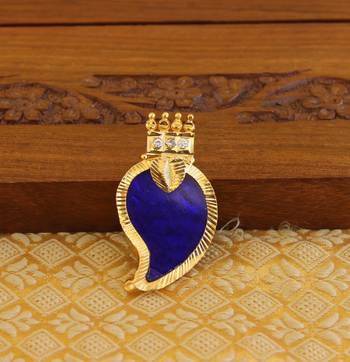 Kerala style gold platted mango palakka pendant 1