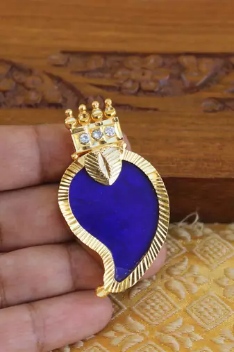 Kerala style gold platted mango palakka pendant