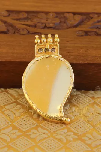 Kerala style gold platted mango palakka pendant