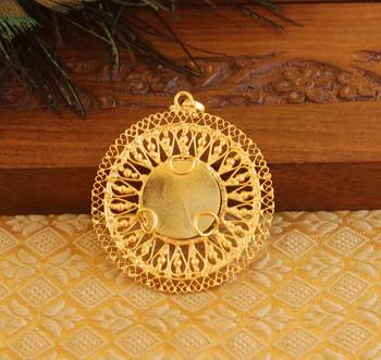 Kerala style gold platted lakshmi palakka pendant 3
