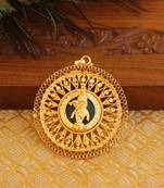 Kerala style gold platted krishna palakka pendant