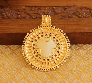Kerala style gold platted krishna palakka pendant 4