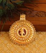 Kerala style gold platted krishna palakka pendant