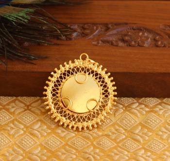 Kerala style gold platted lakshmi palakka pendant 3