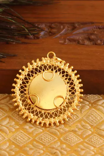 Kerala style gold platted lakshmi palakka pendant