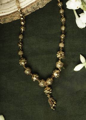 Gold-Plated Necklace with Golden Work 2