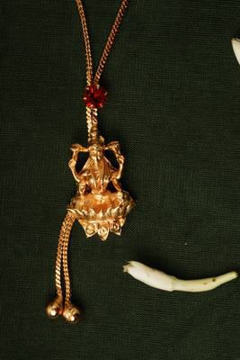 Gold-Plated Necklace with Laxmi Motif 1