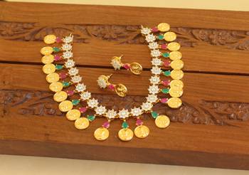 Gold platted cz necklace set 1